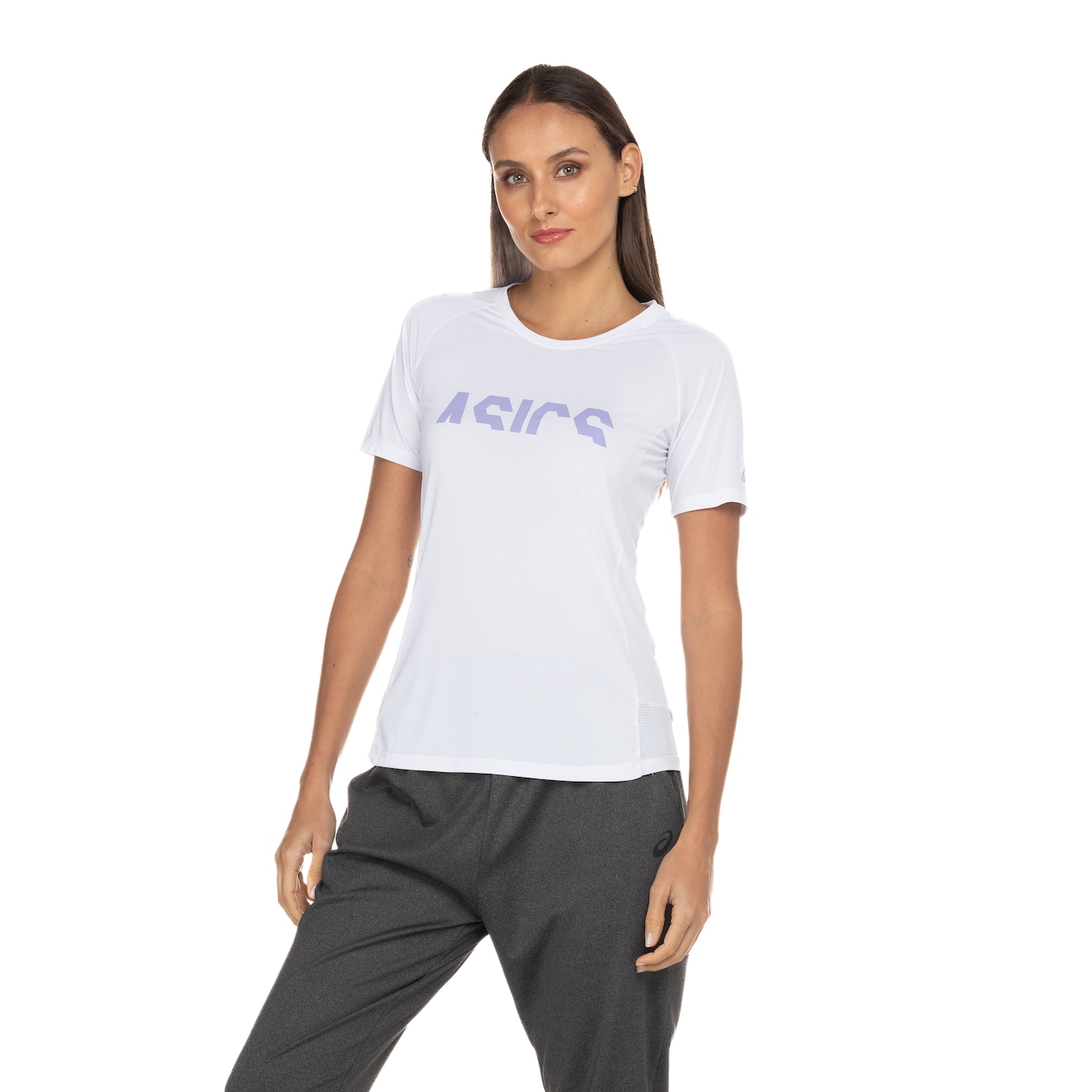 Camiseta Feminina ASICS Manga Curta Recorte Respirável - Foto 4