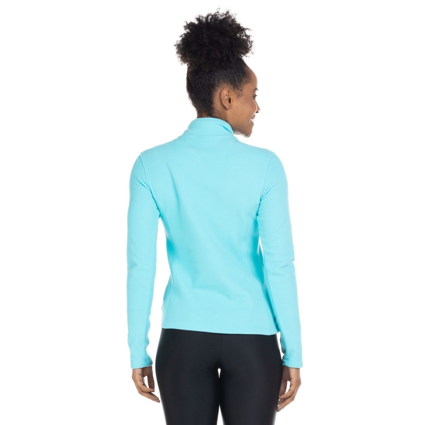 Blusa de Fleece Feminina Salomon Polar 1/2 Zíper com Proteção Solar UV - Foto 3