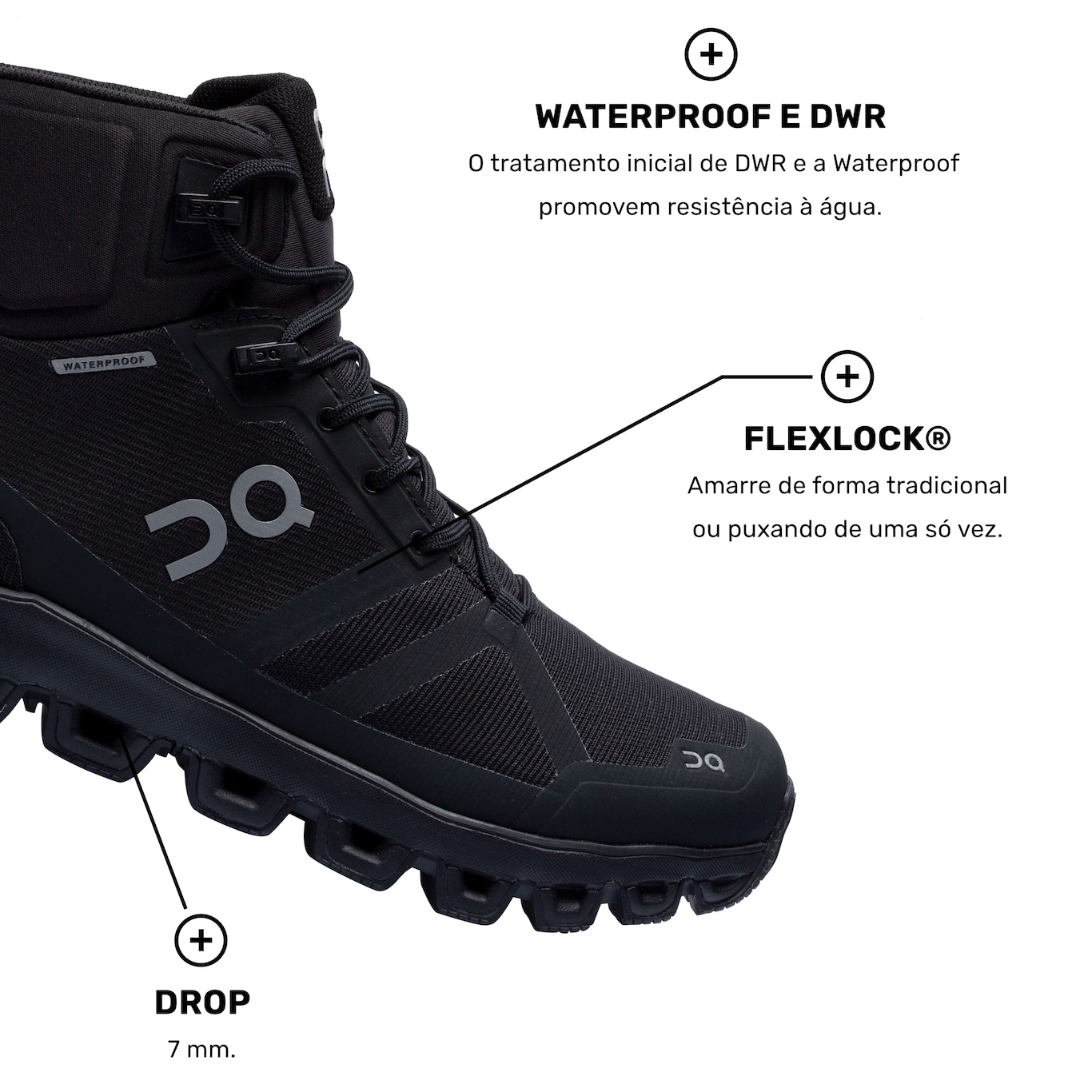 Bota On Running Cloudrock Waterproof - Masculina - Foto 4