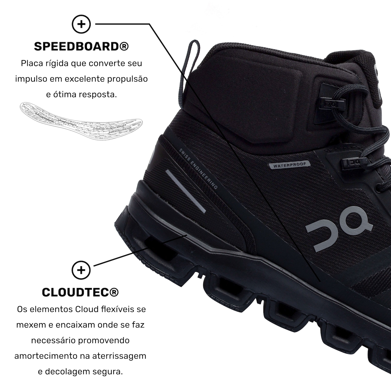 Bota On Running Cloudrock Waterproof - Masculina - Foto 5