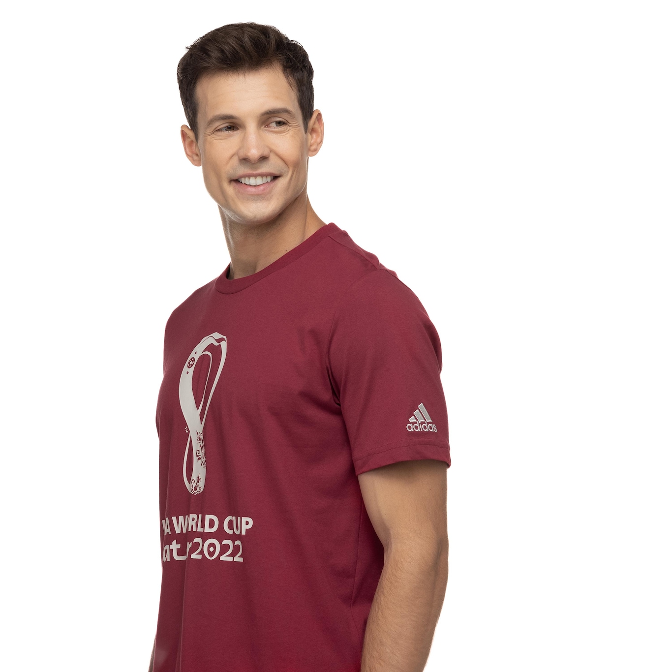 Camiseta World Cup 22 Manga Curta Oficial Evento adidas - Masculina - Foto 4