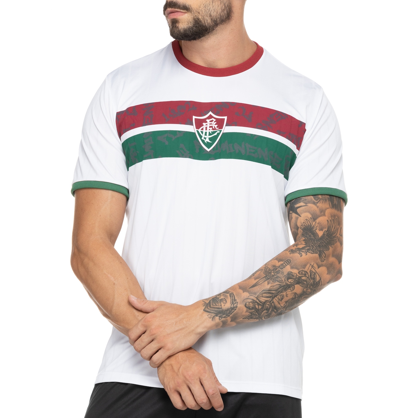 Camiseta do Fluminense 22 Masculina Braziline Stencil - Foto 4