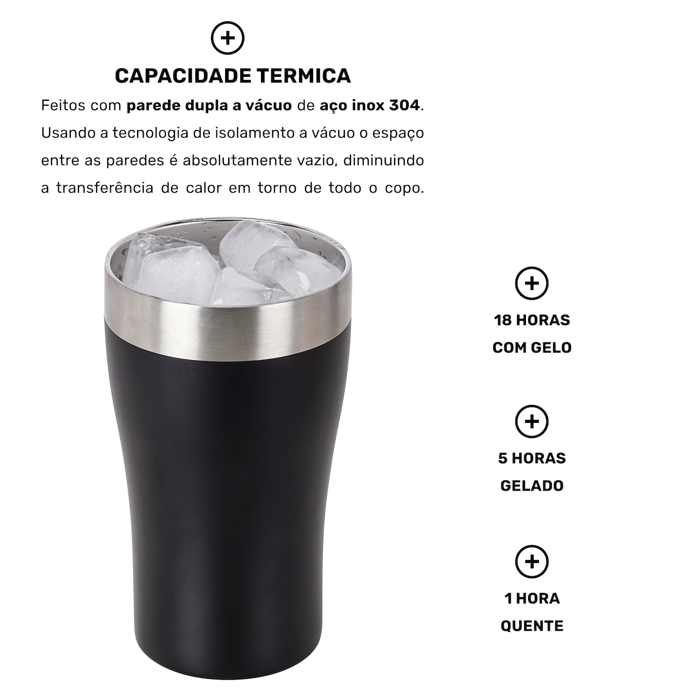 Copo Térmico com Isolamento a Vácuo do Vasco da Gama Arell 01 Tulip Pint -  500ml | Centauro