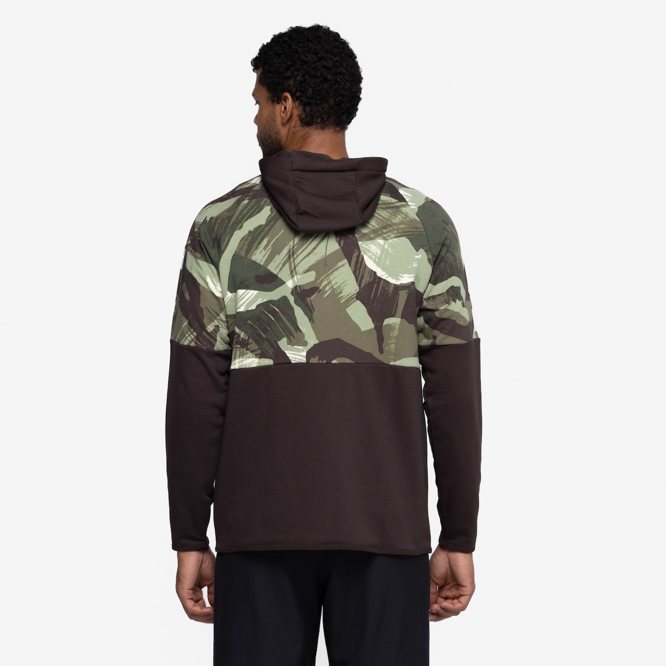 Jaqueta Masculina Nike com Capuz Dri-Fit Fleece Hood FullZip Camouflage - Foto 3