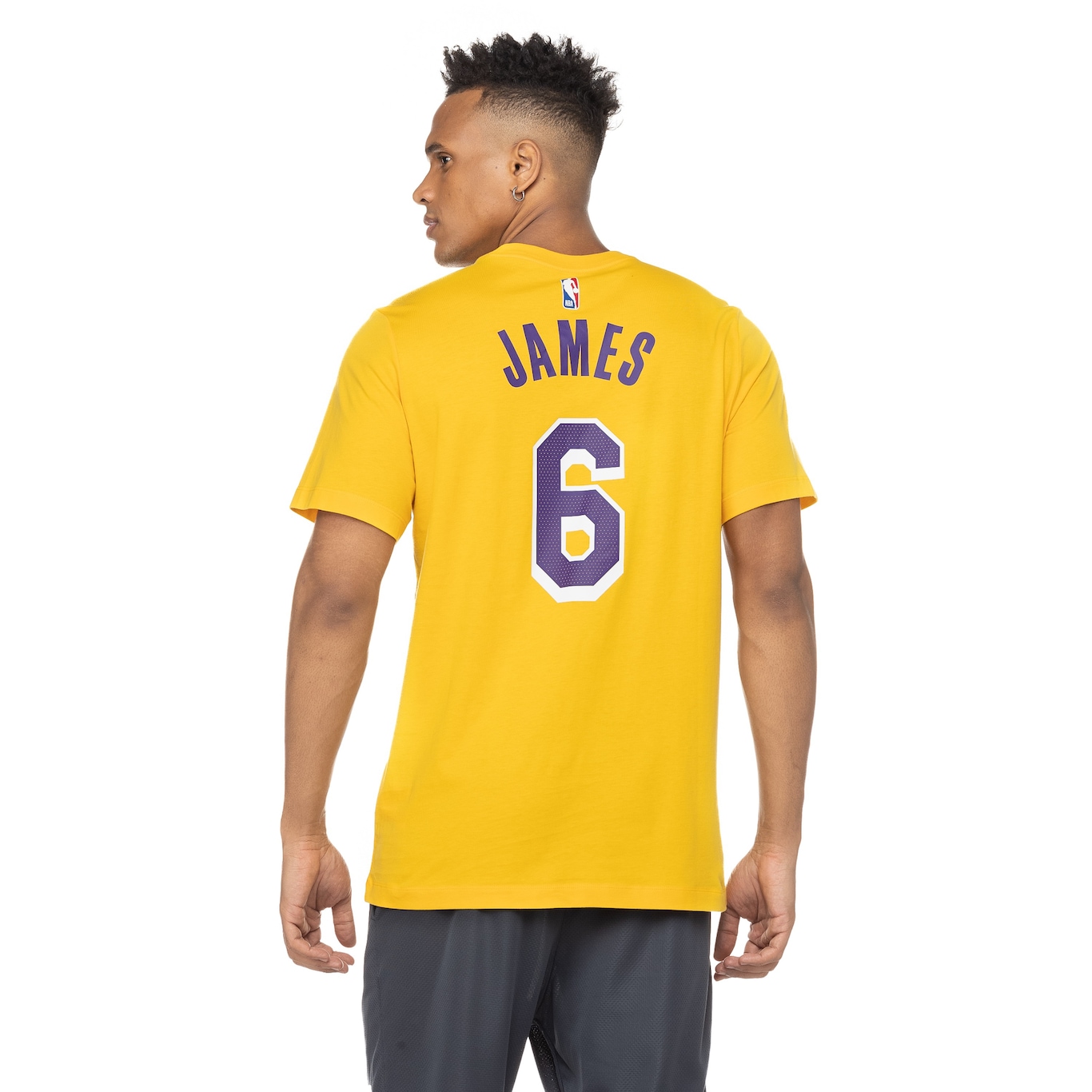 Camiseta Los Angeles Lakers NBA Nike - Masculina - Foto 4