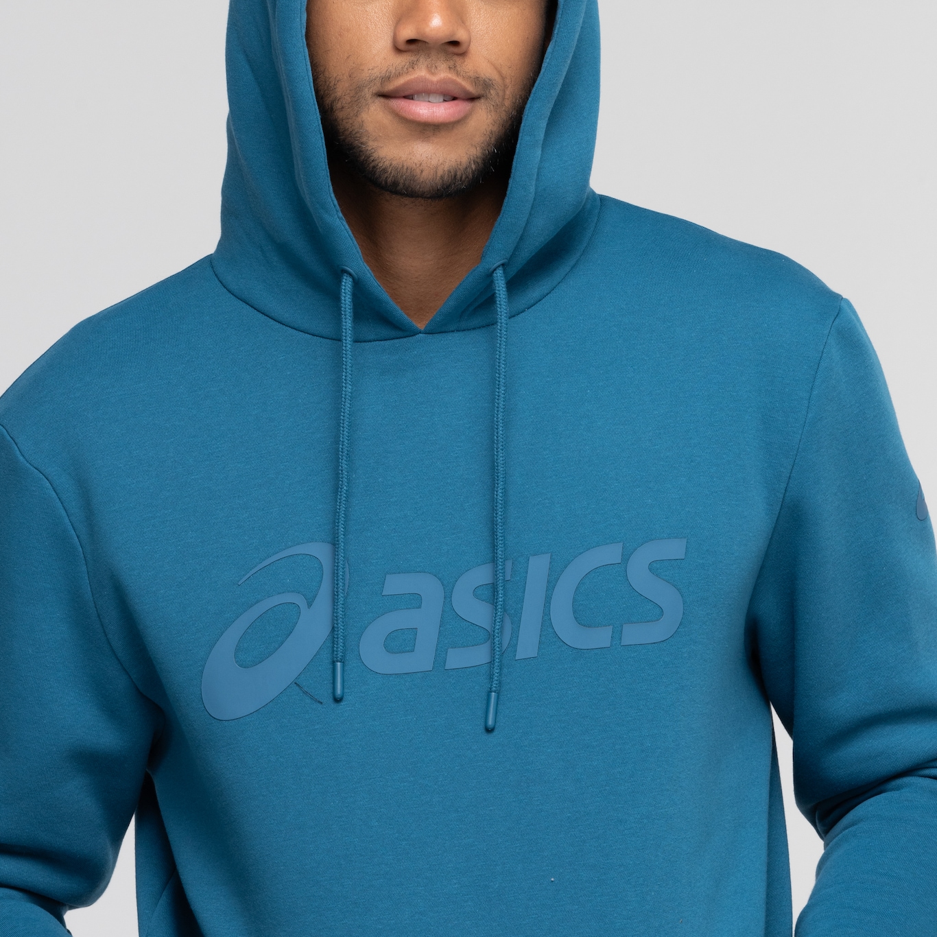 Blusa de Moletom Masculina ASICS com Capuz Canguru Fechado Fleece - Foto 5