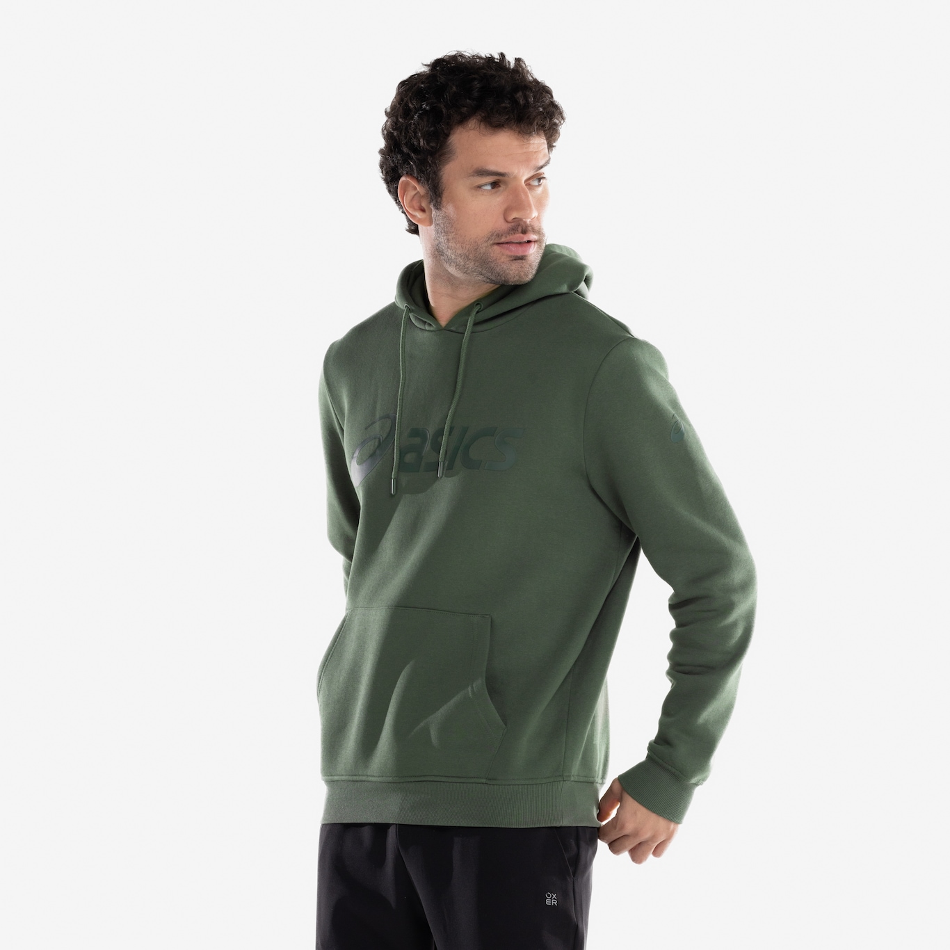 Blusa de Moletom Masculina ASICS com Capuz Canguru Fechado Fleece - Foto 5