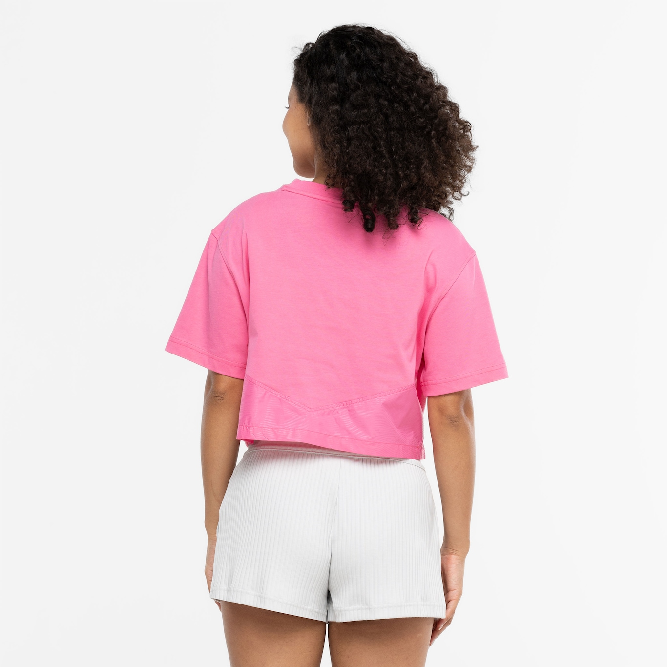 Blusa Cropped Feminina Nike Manga Curta Sportswear IC SS AOP - Foto 3