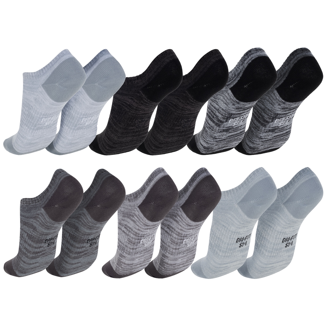 Kit de Meia Nike Sapatilha Everyday Lightweight No Show - Adulto - 6 Pares - Foto 2