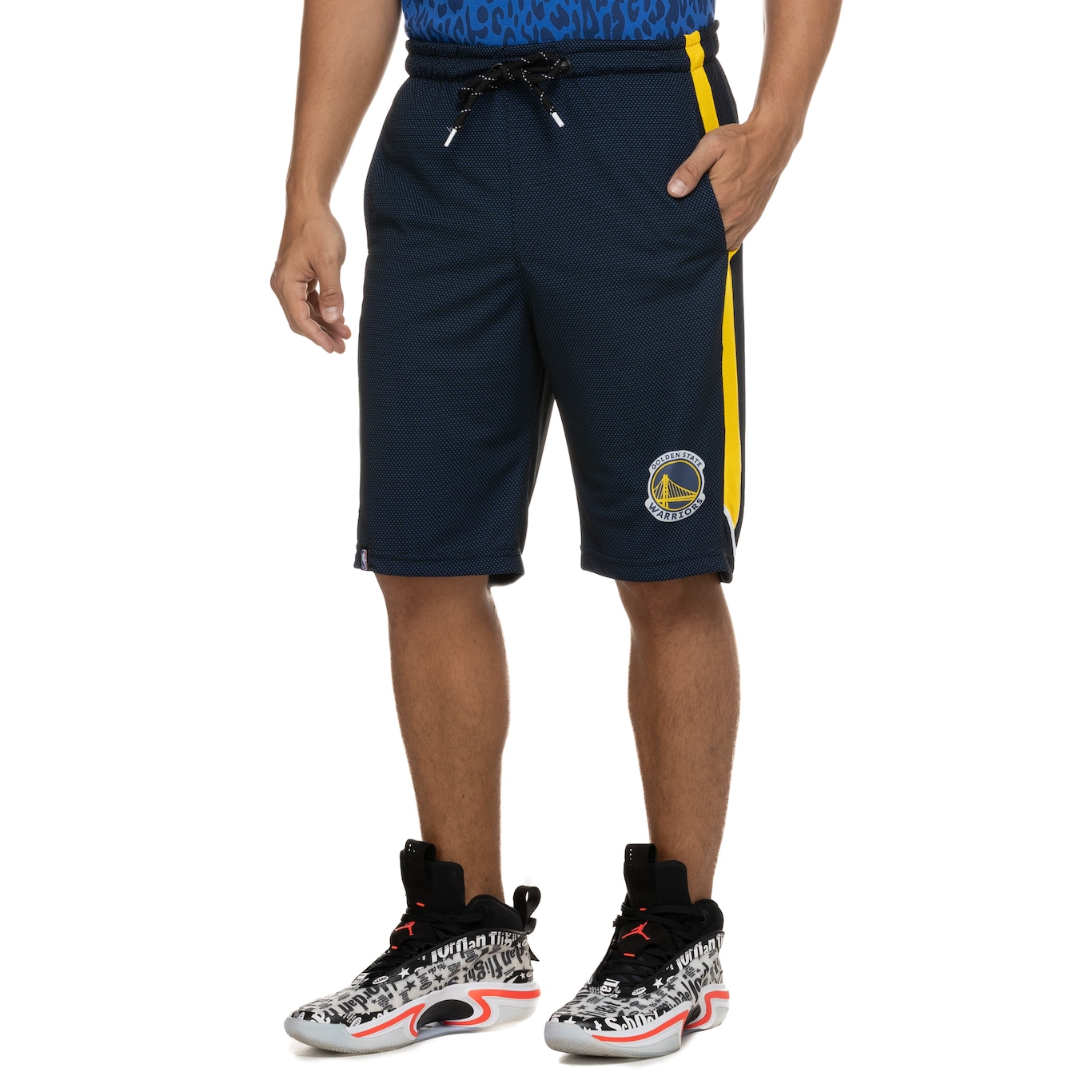 Bermuda do Golden State Warriors NBA Masculina Team - Foto 4