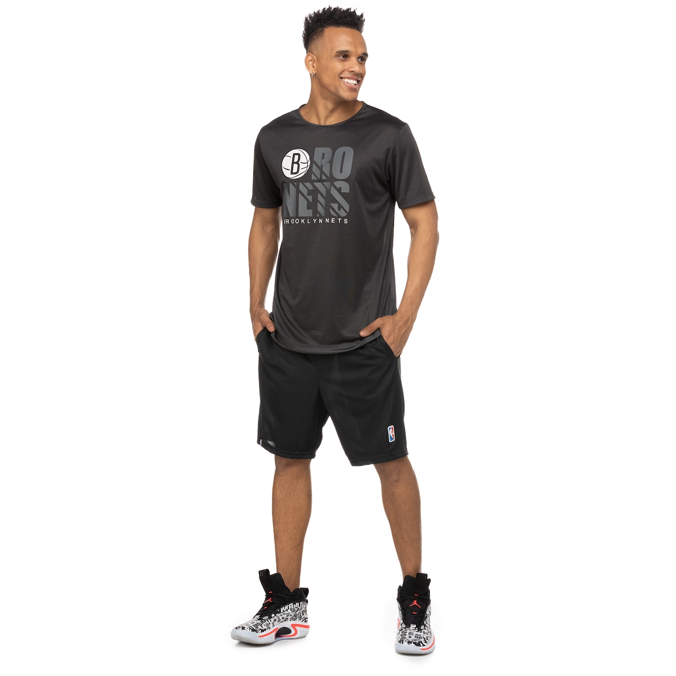 Camiseta Brooklyn Nets NBA Manga Curta - Masculina - Foto 4