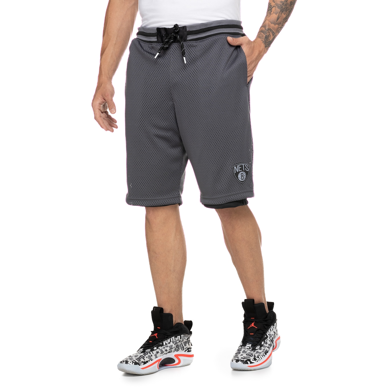 SHORT BASQUETE NBA BROOKLYN NETS NIKE MASCULINA