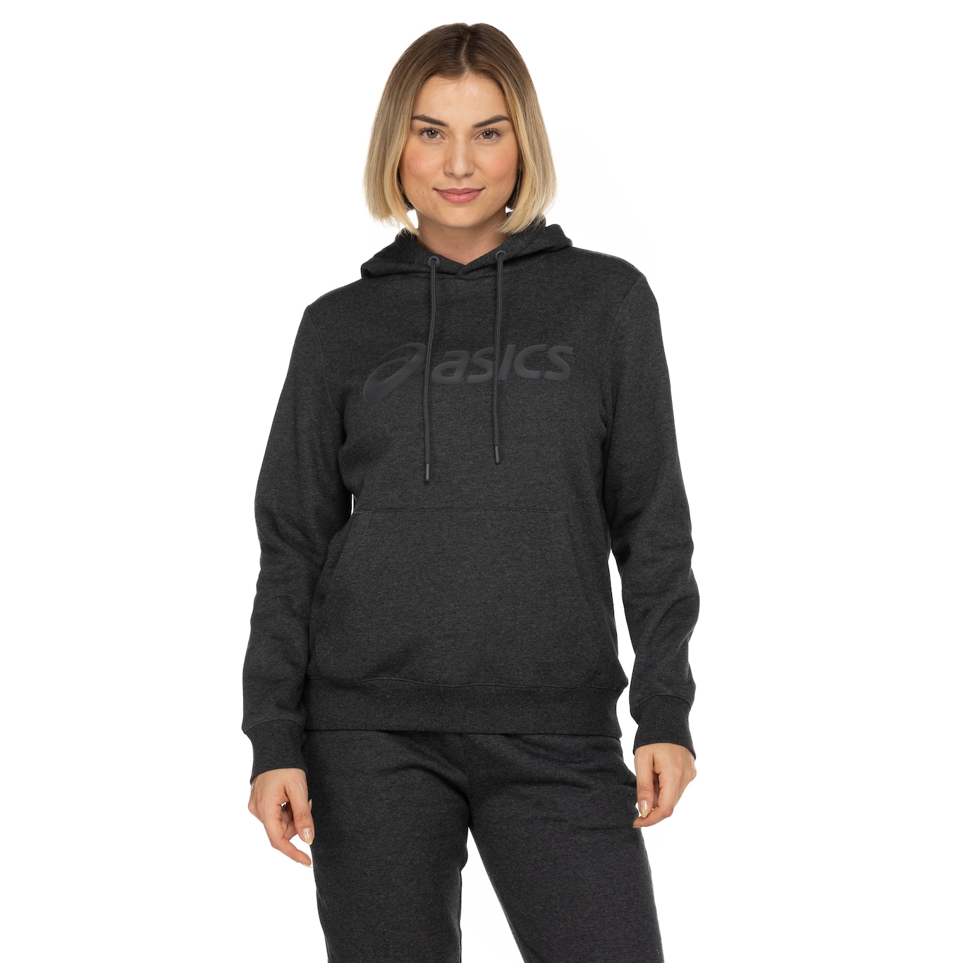 Blusa de Moletom Feminina ASICS com Capuz Canguru e Fleece | Centauro