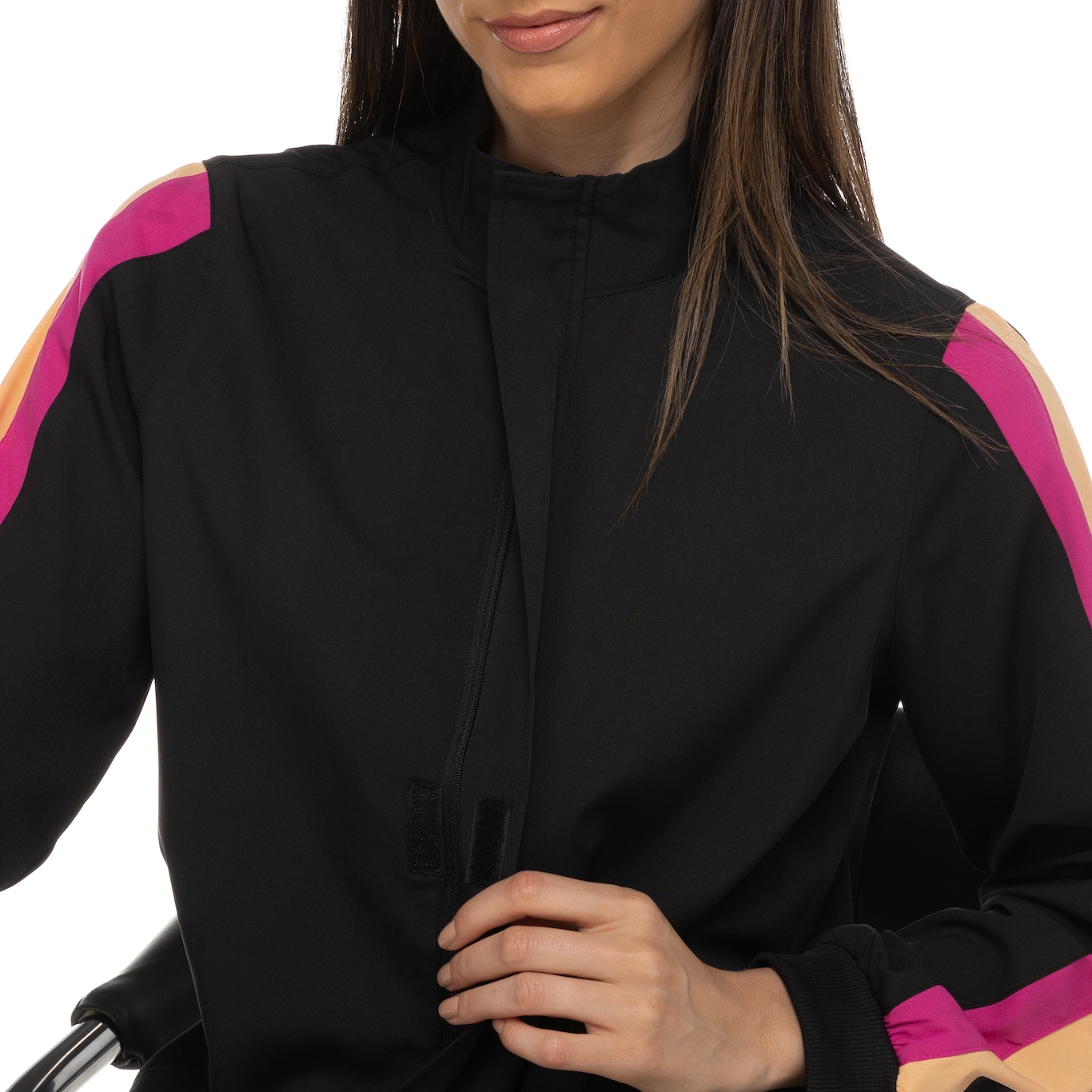 Conjunto de Agasalho Feminino Oxer com Bolso Plano Color Block - Foto 6