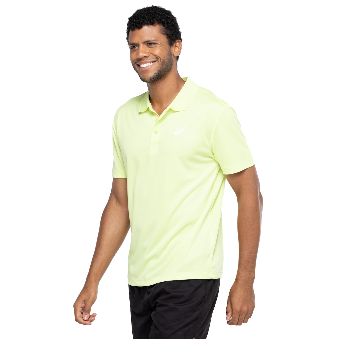 Camisa Polo Masculina ASICS Manga Curta Botoes em Promocao Centauro