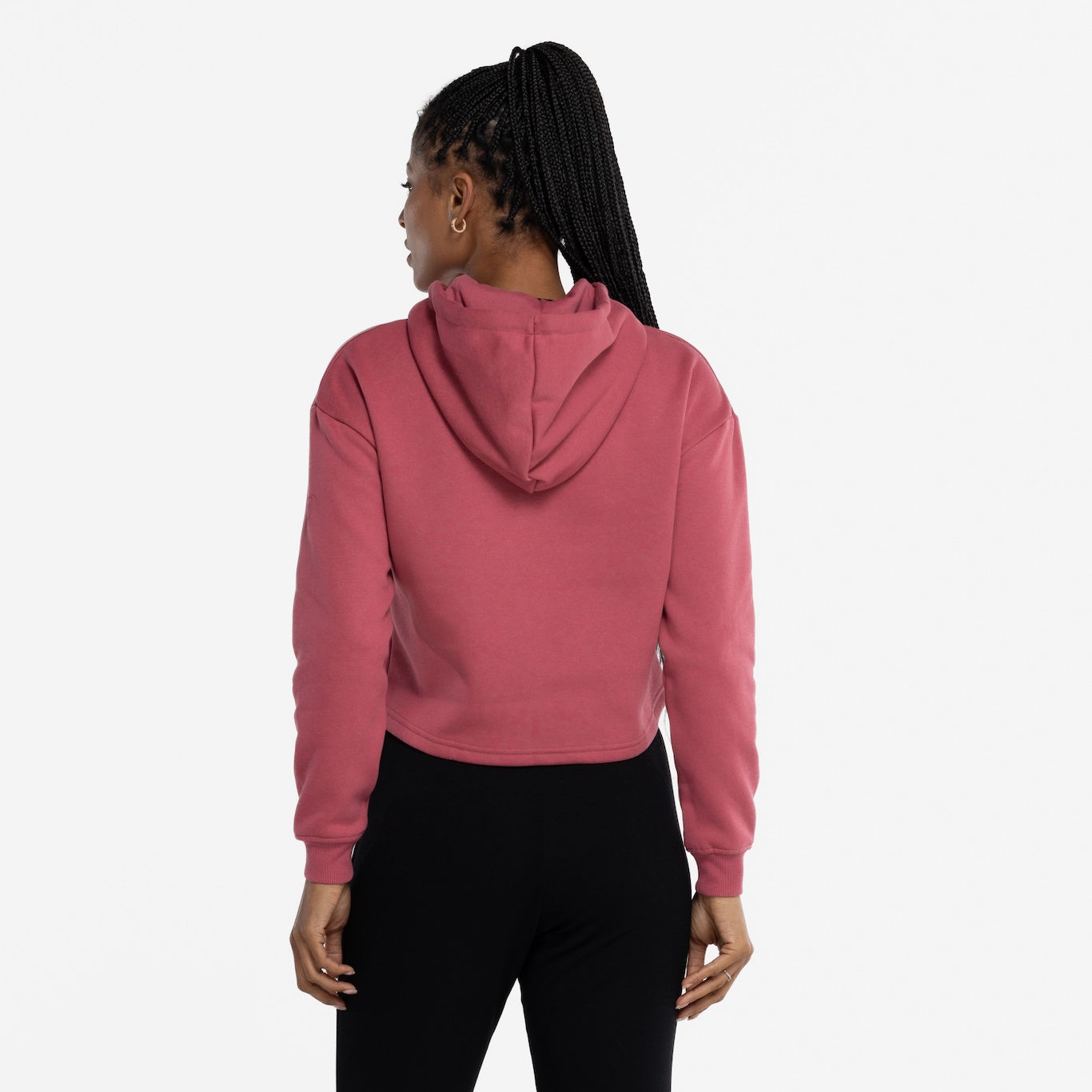 Blusa de Moletom Cropped Feminina ASICS com Capuz e Fleece - Foto 3