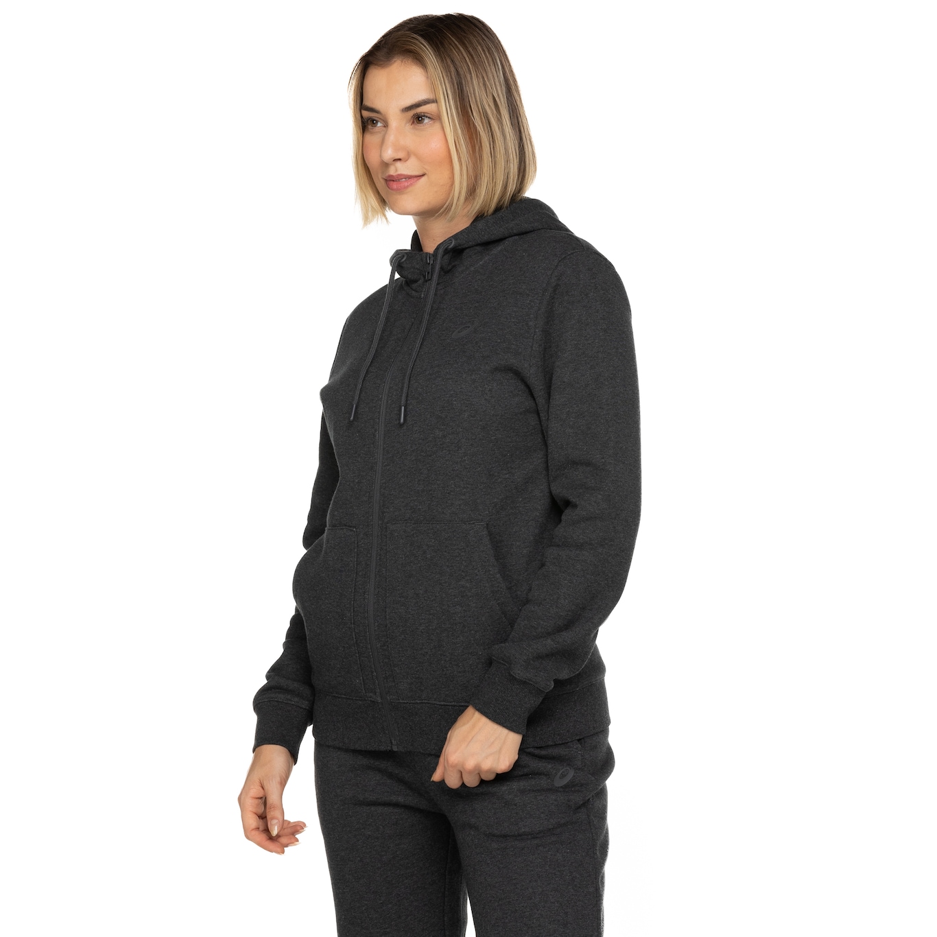 Jaqueta de Moletom Feminina ASICS com Capuz Canguru e Fleece - Foto 4