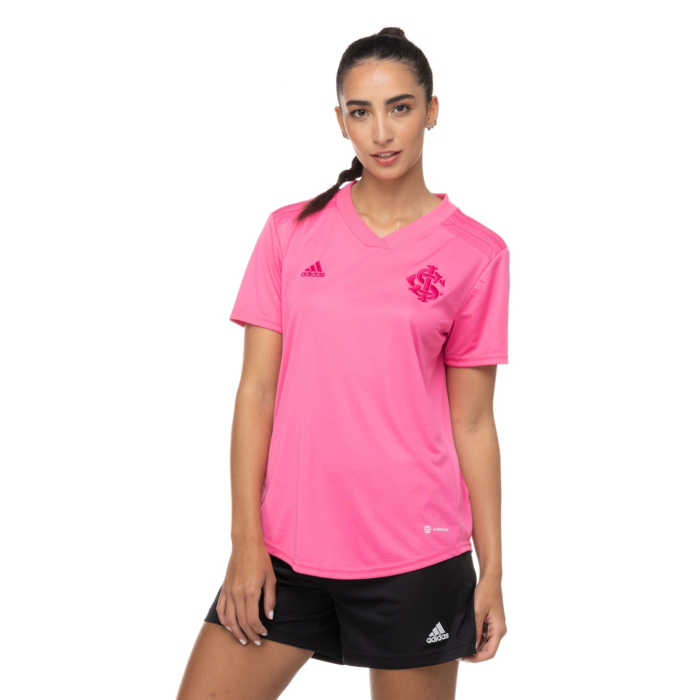 Kit Camisa Adidas Internacional Outubro Rosa 2022 Feminina + Camisa  Internacional Feminina Vermelha 