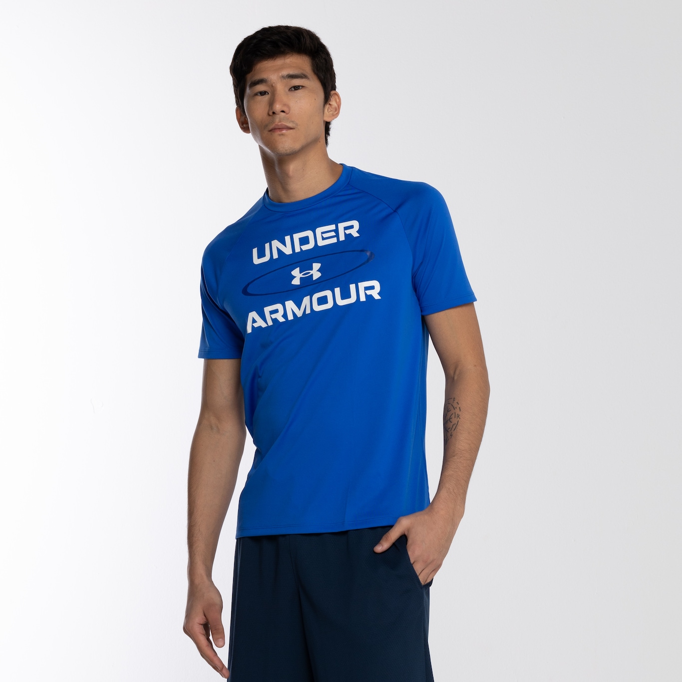 Camiseta Masculina Under Armour Manga Curta Tech 2 WM GP SS BRZ - Foto 5