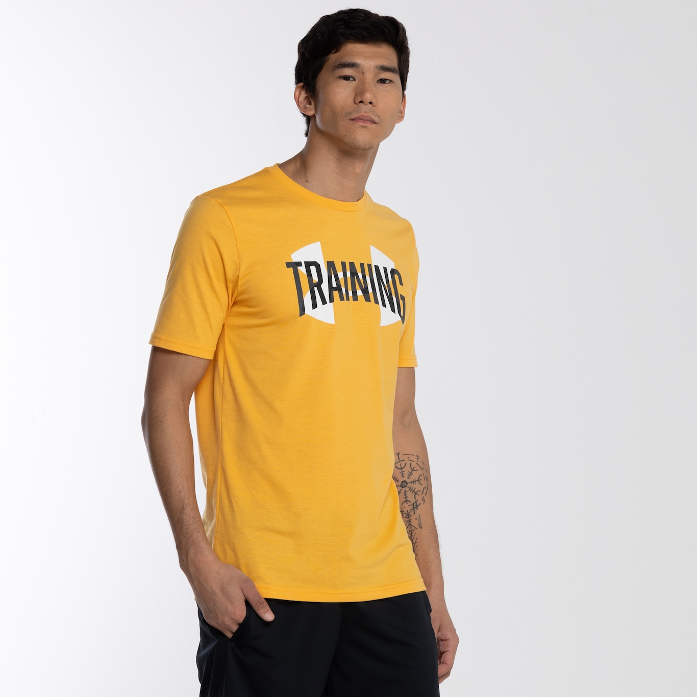 Camiseta Masculina Under Armour Manga Curta Training Overlay BR - Foto 5