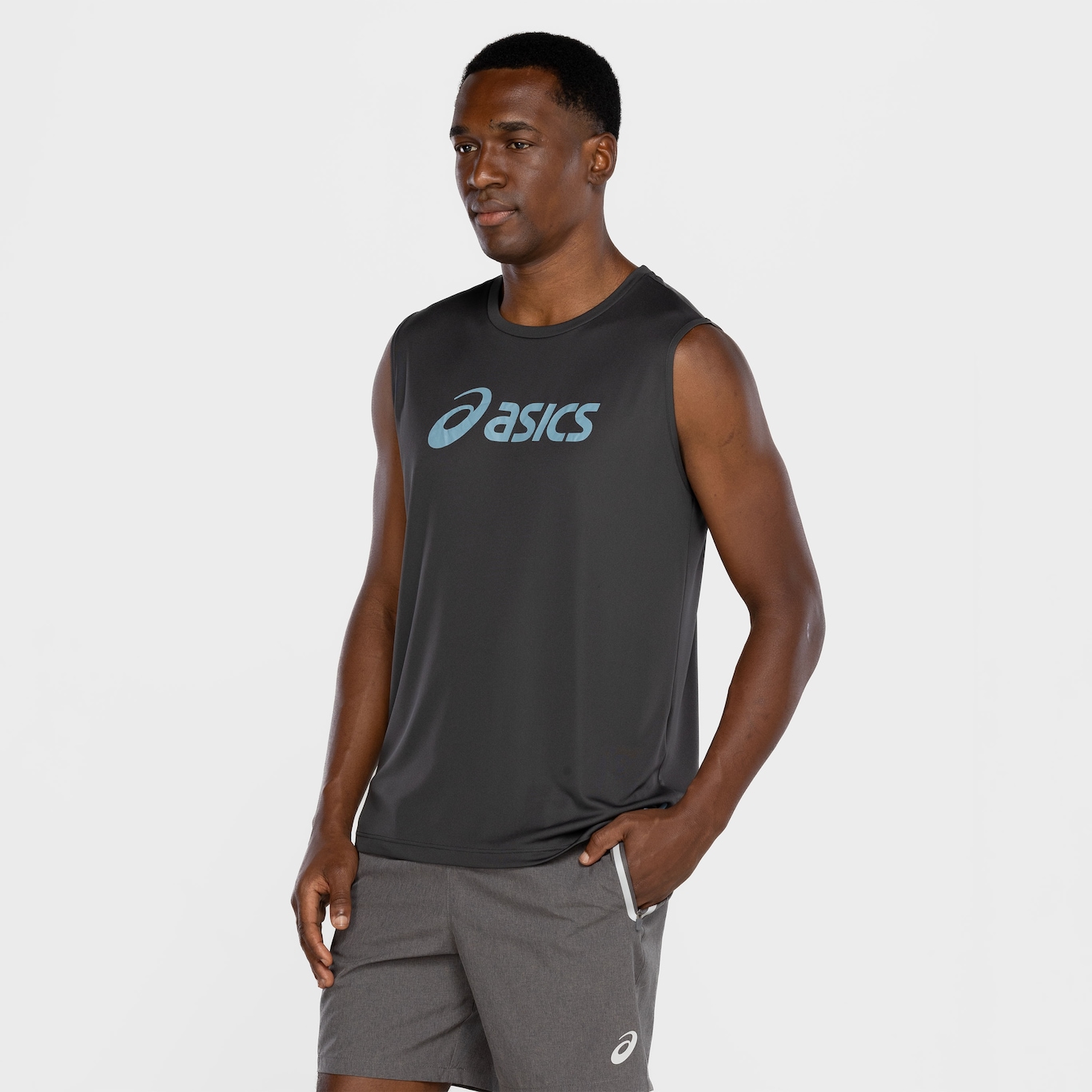 Camiseta Regata Masculina ASICS Logo Standard - Foto 5