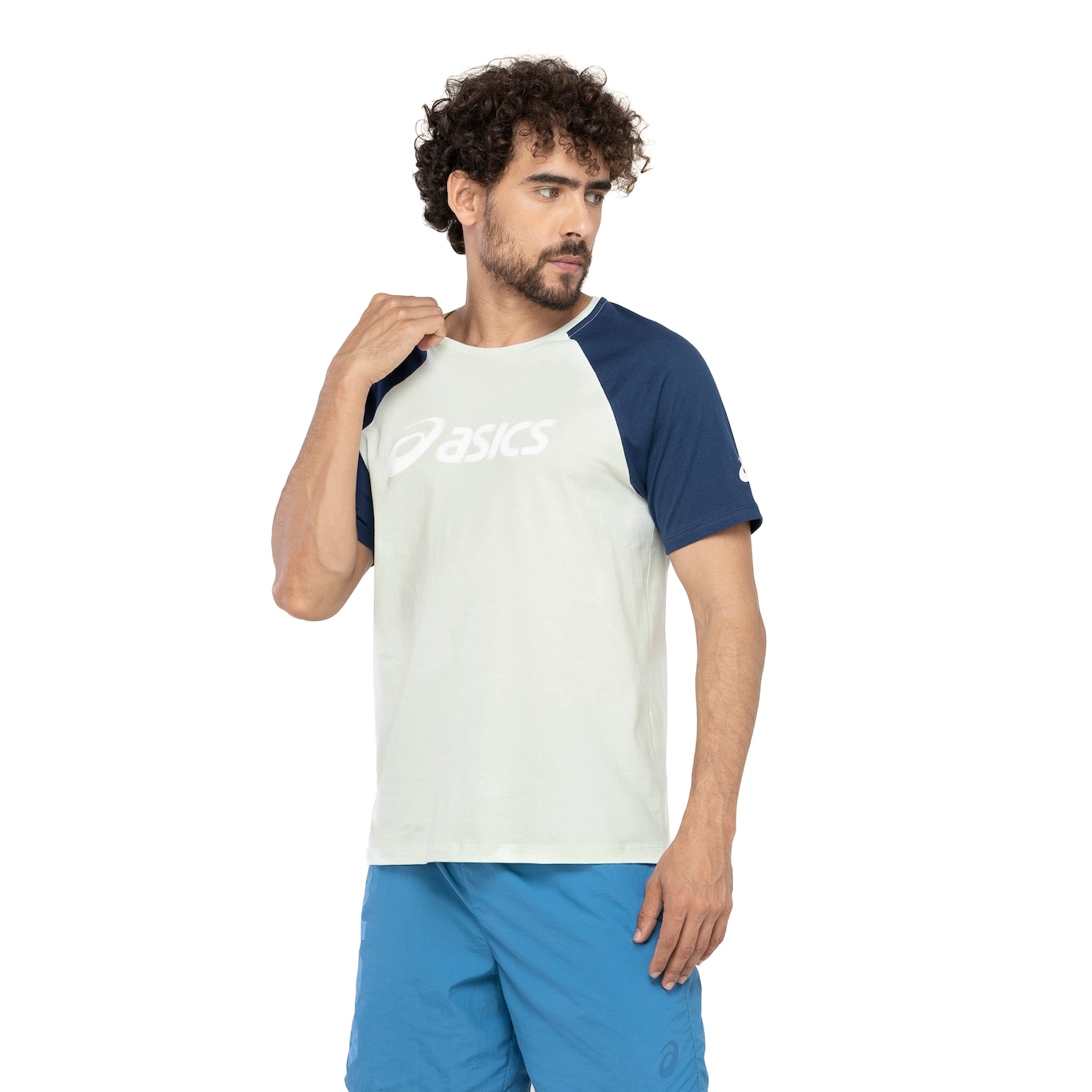 Camiseta Masculina ASICS Manga Raglan Meia Malha - Video 1