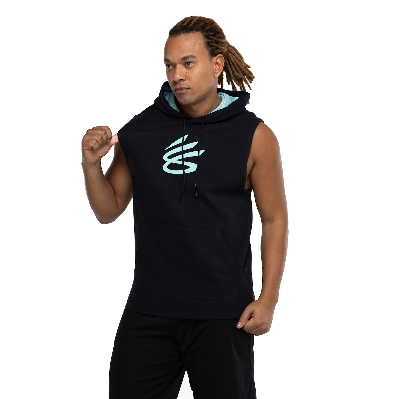 Blusa Regata Stephen Curry Under Armour Masculina com Capuz Fleece Slvl - Video 1