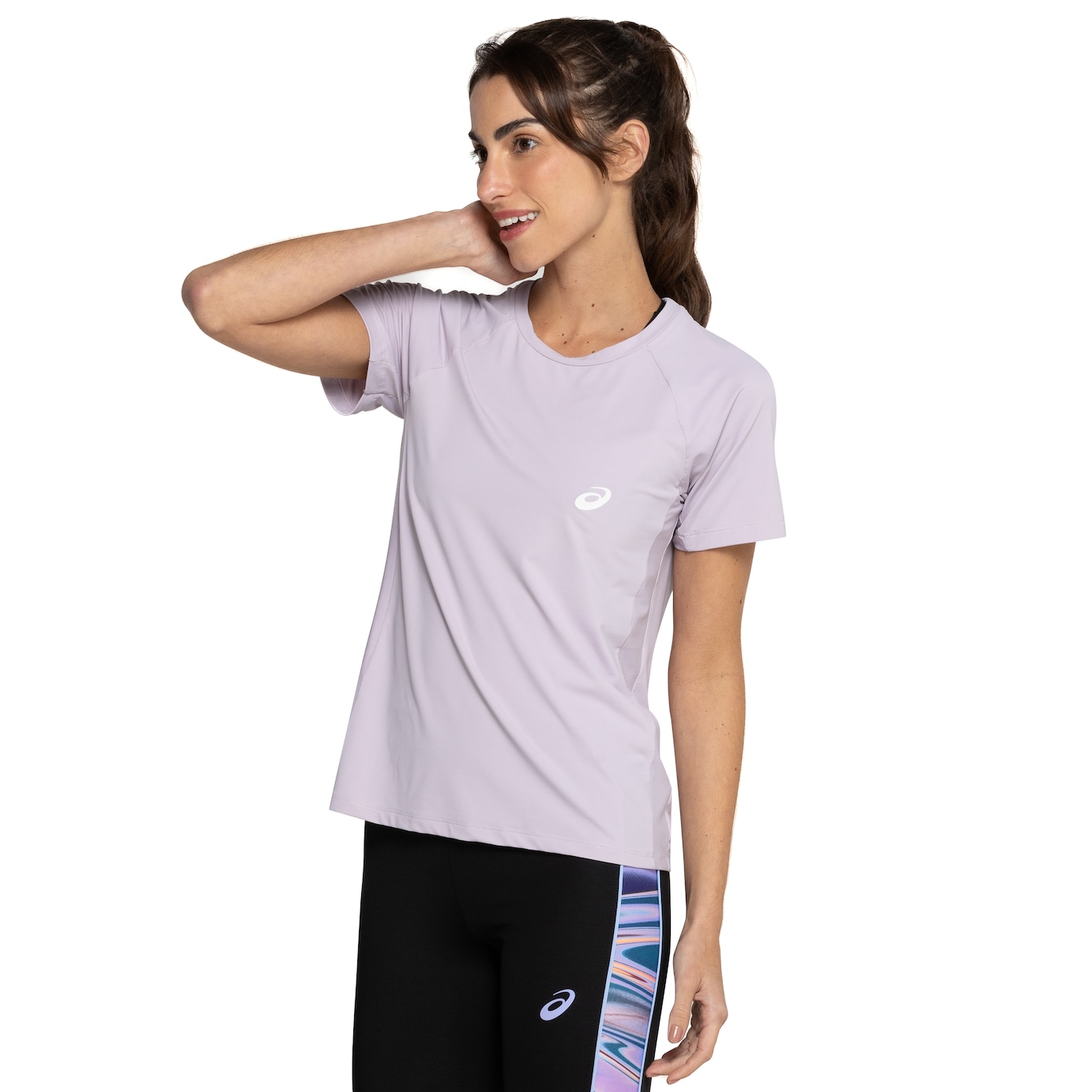 Camiseta Feminina ASICS Manga Curta Recorte Lateral - Video 1