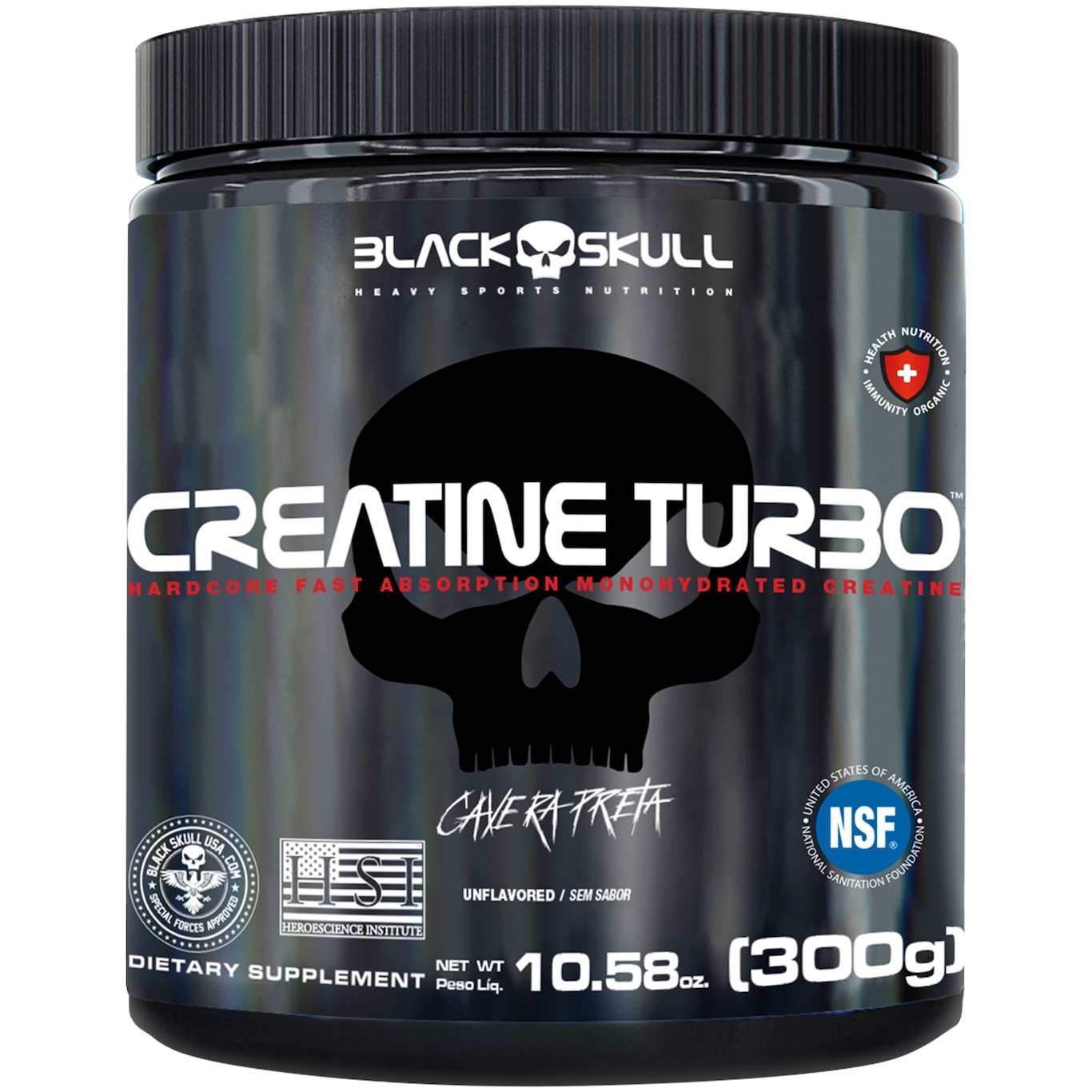 Creatina Black Skull Turbo - 300g - Foto 1