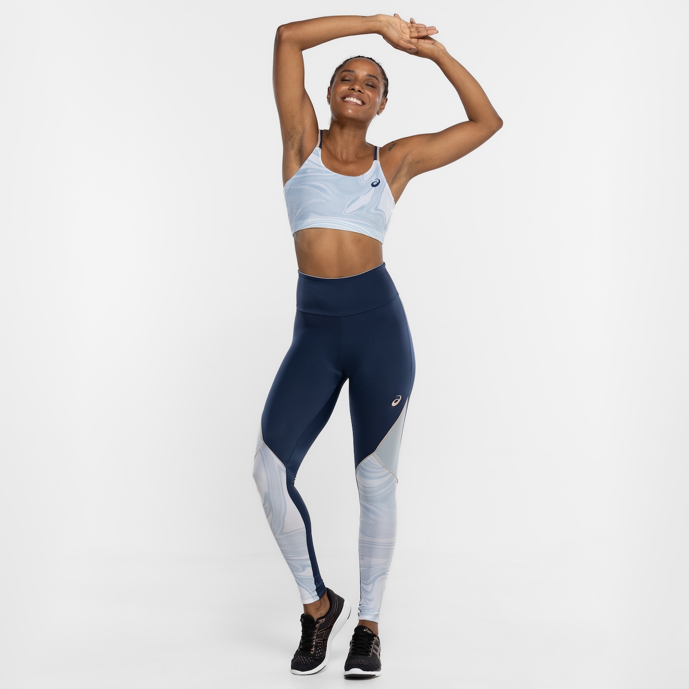 Calça Legging Feminina ASICS Blue Sumi - Foto 4