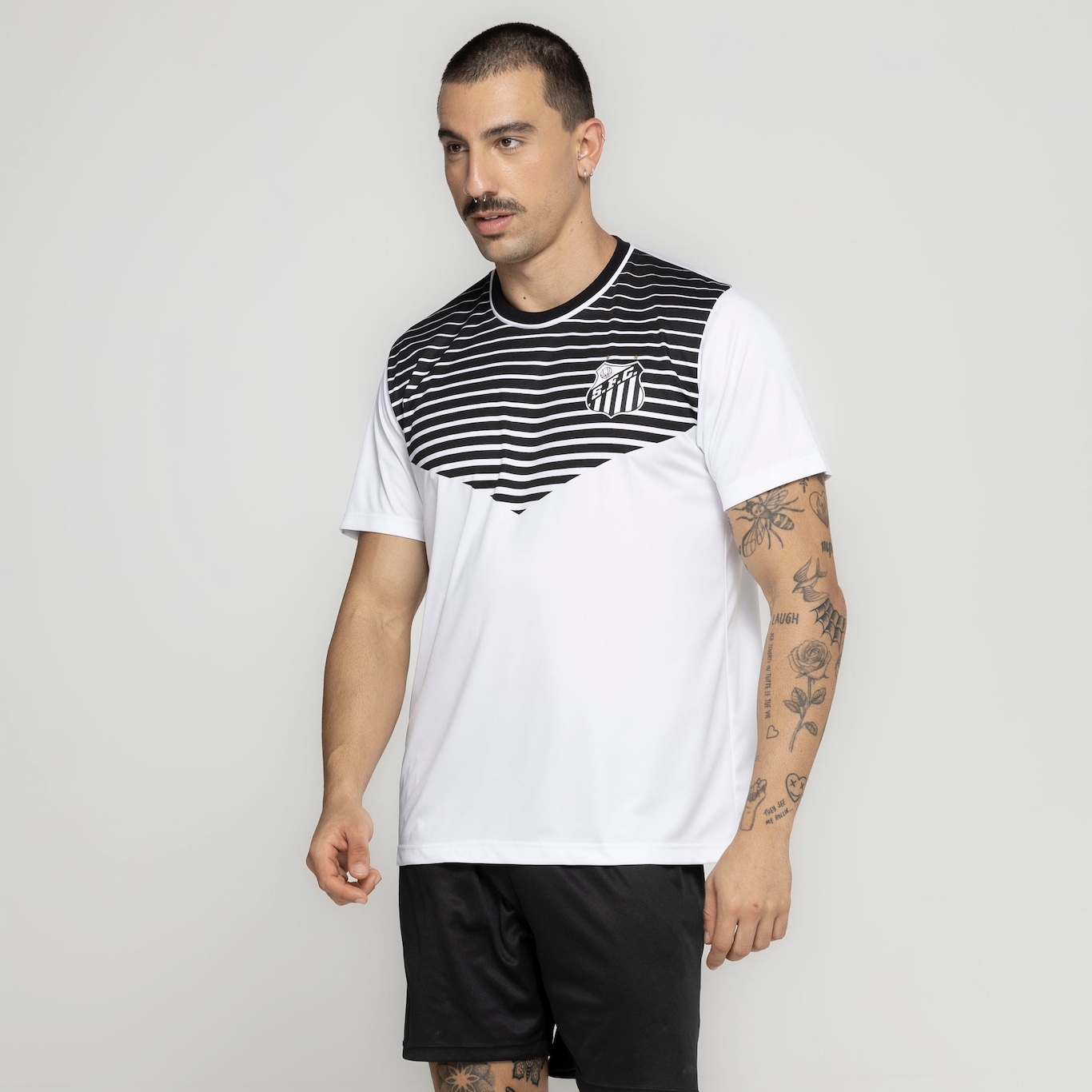 Camiseta do Santos Masculina Braziline Immersive - Foto 4