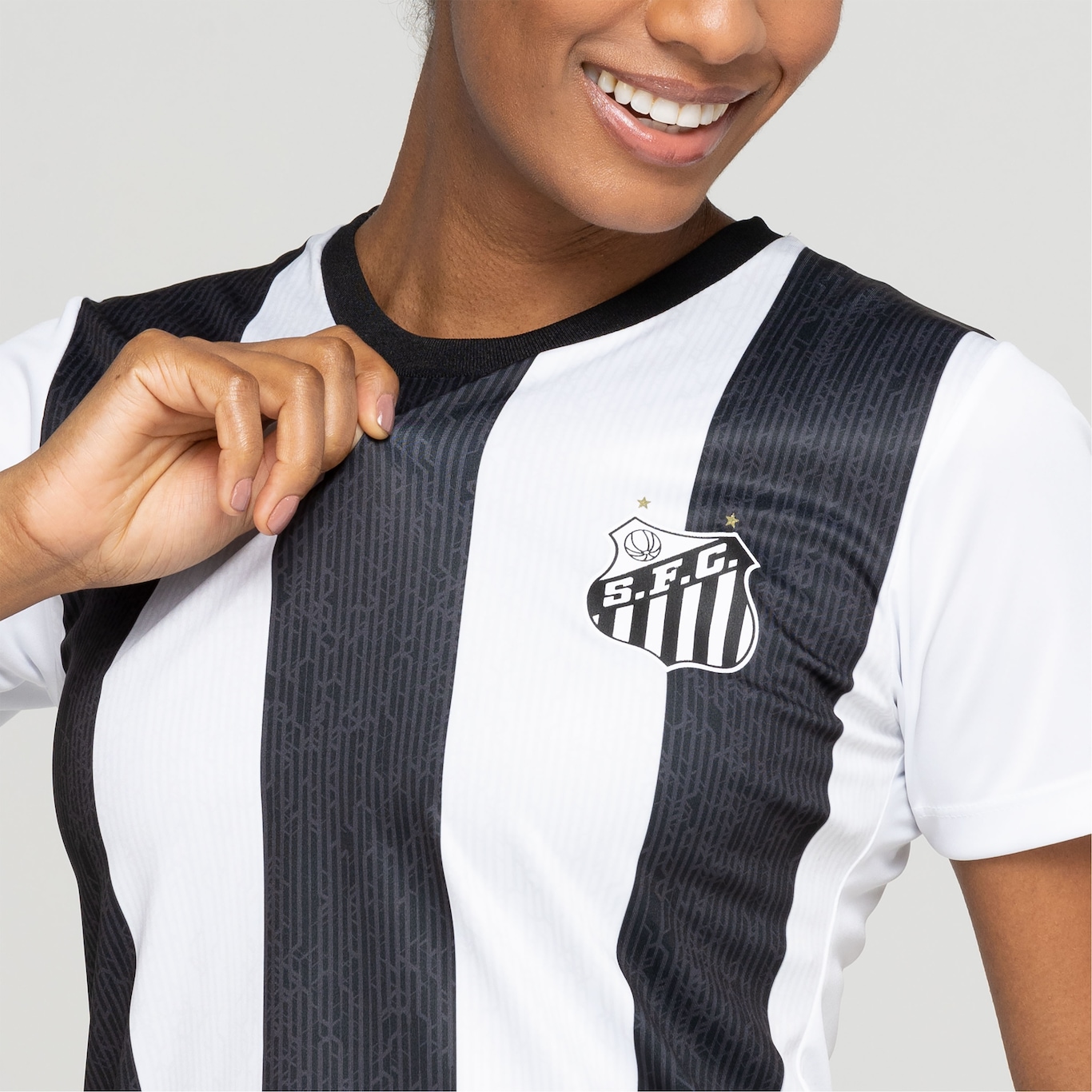 Camiseta do Santos Feminina Braziline Propective - Foto 4