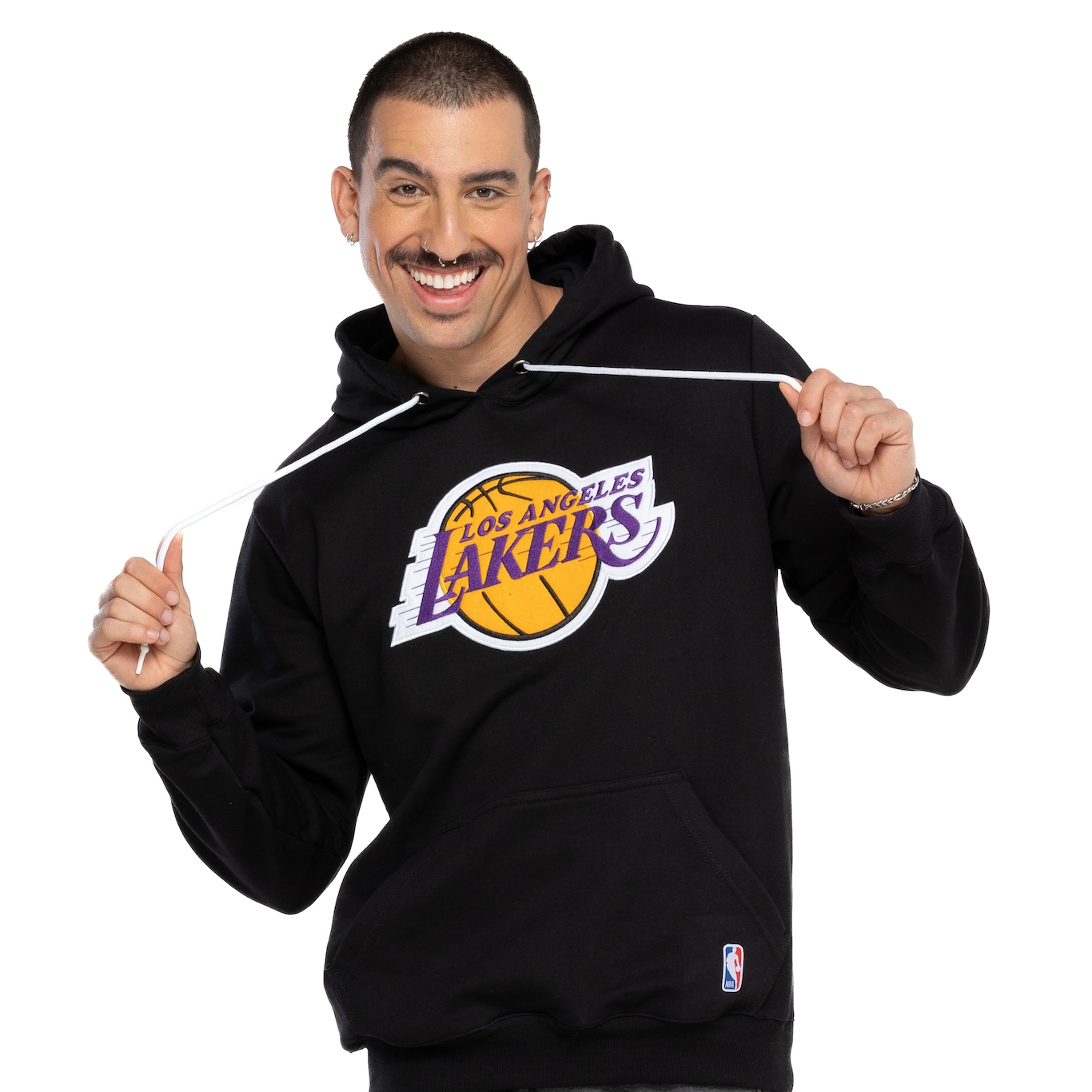 Blusão Los Angeles Lakers Masculino NBA com Capuz NB561 - Foto 6