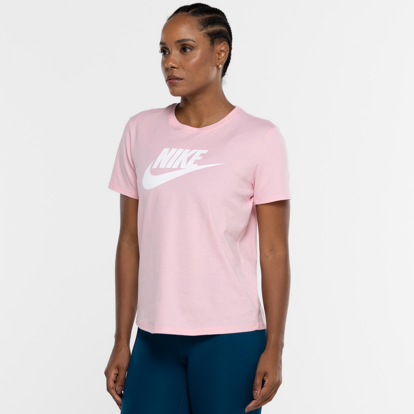 Camiseta Feminina Nike Manga Curta Sportswear Essential Icon - Foto 5