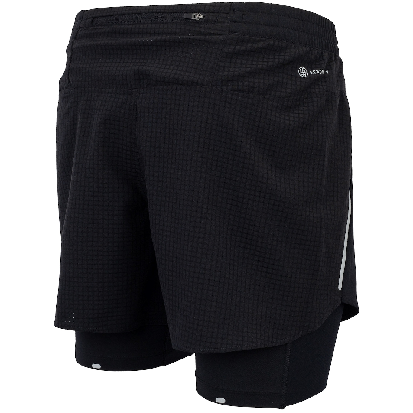 Size XL- Adidas Men's Designed 4 Running Two-in-one Shorts, Black. 
