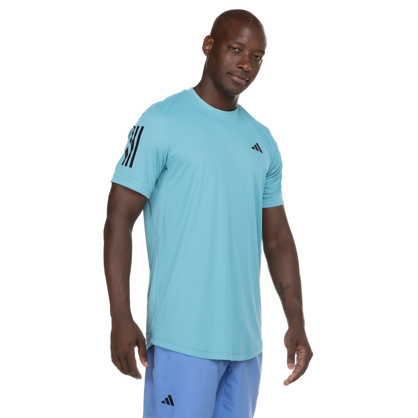 Camiseta Masculina adidas Aeroready Manga Curta Tennis Club 3 L - Foto 5