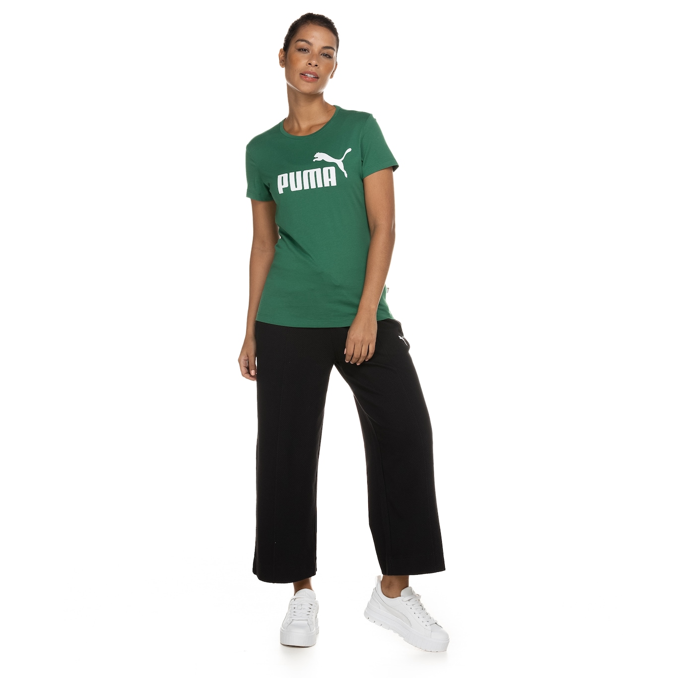 Camiseta Feminina Puma Manga Curta LS ESS Logo - Foto 4