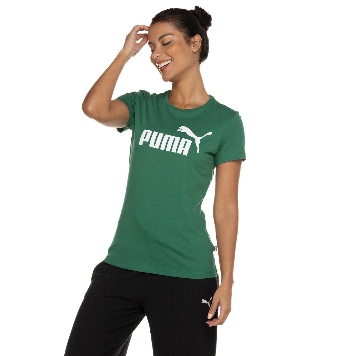 Camiseta Feminina Puma Manga Curta LS ESS Logo - Foto 5