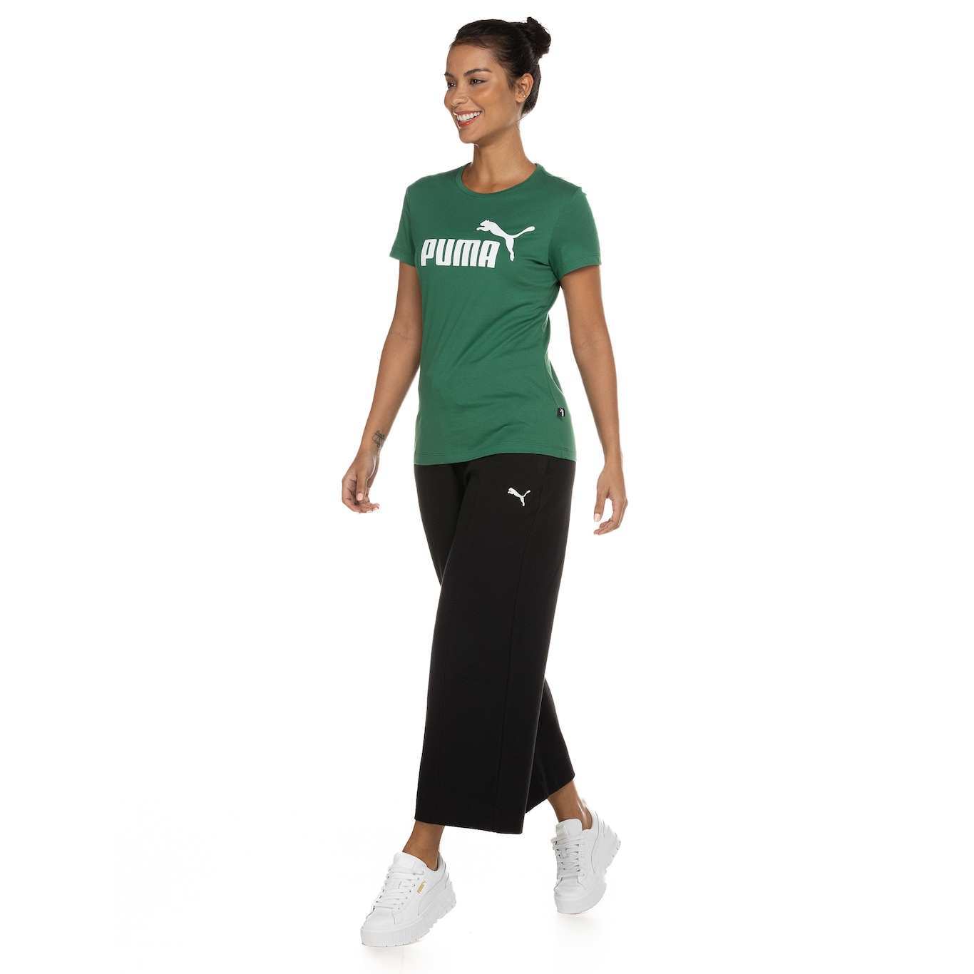 Camiseta Feminina Puma Manga Curta LS ESS Logo - Foto 6