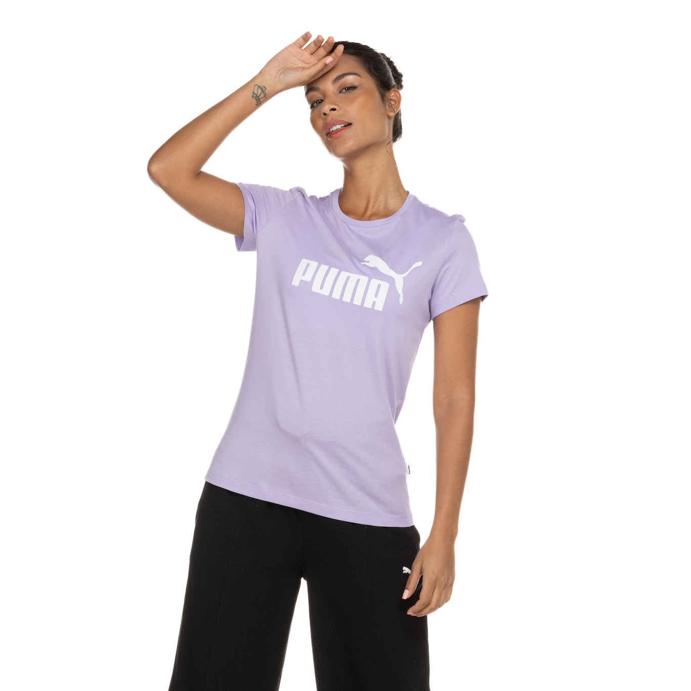 Camiseta Feminina Puma Manga Curta LS ESS Logo - Foto 5