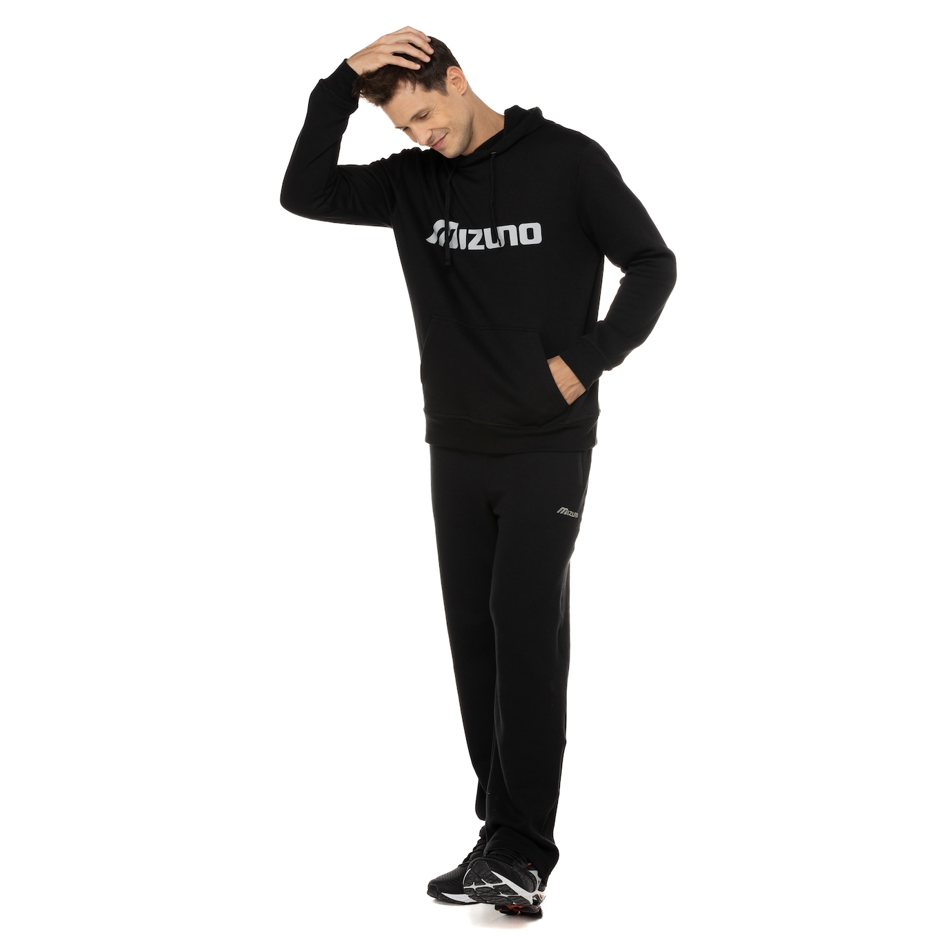 Blusa de Moletom Masculina Mizuno Com Capuz Soft New - Foto 4