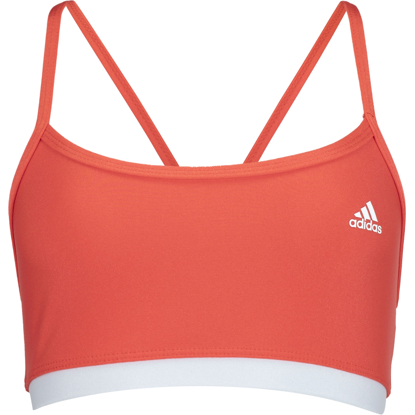 Top Fitness sem Bojo adidas Baixa Sustentação Latin Fit Colorblock - Adulto - Foto 6