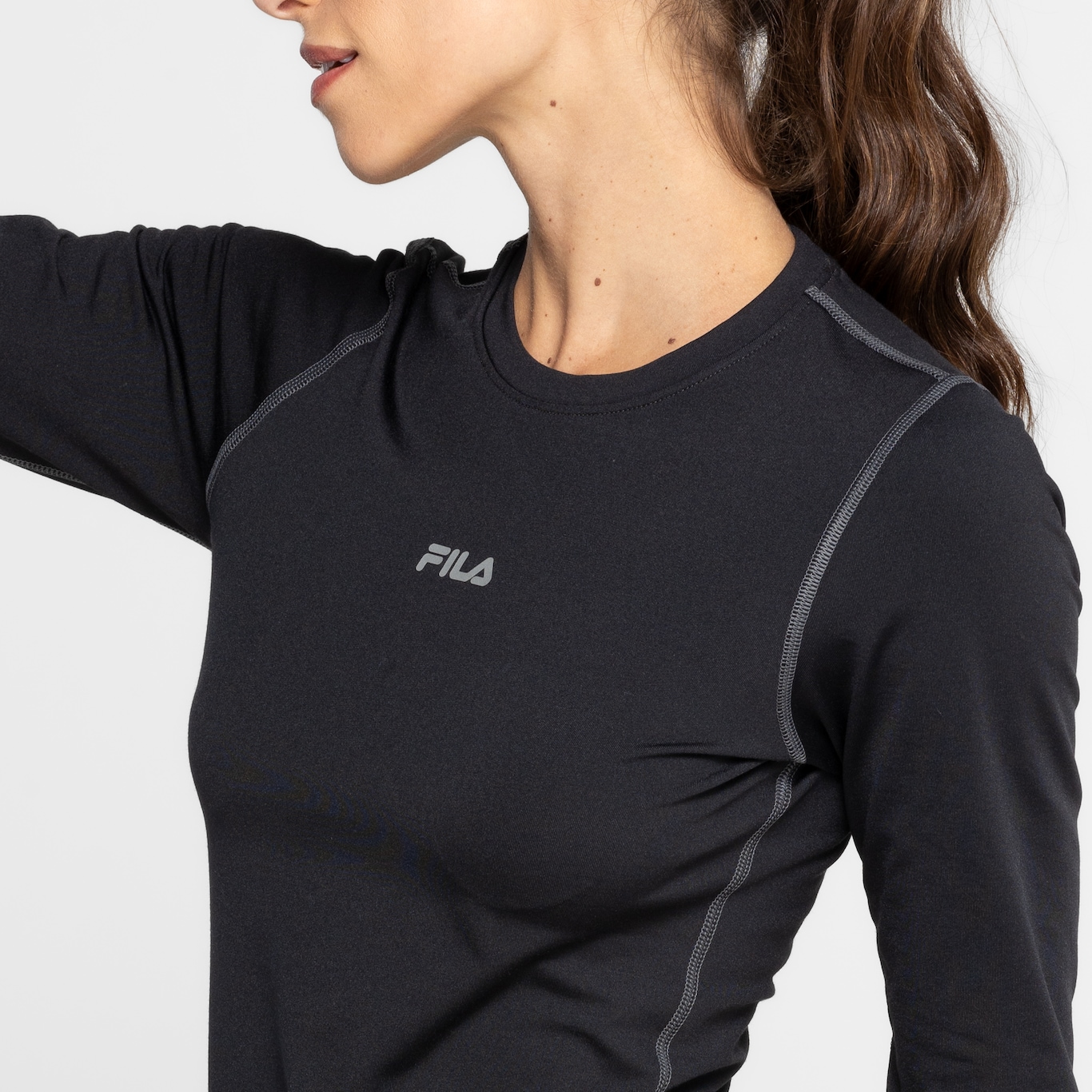 Camiseta Feminina Fila Manga Longa Thermo Slim - Foto 4