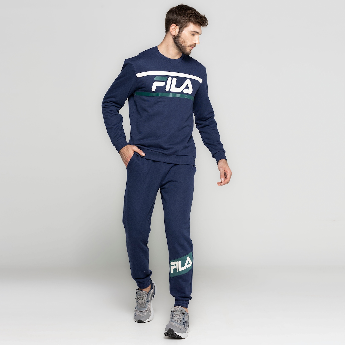 Calça Masculina Fila Color Block - Foto 5