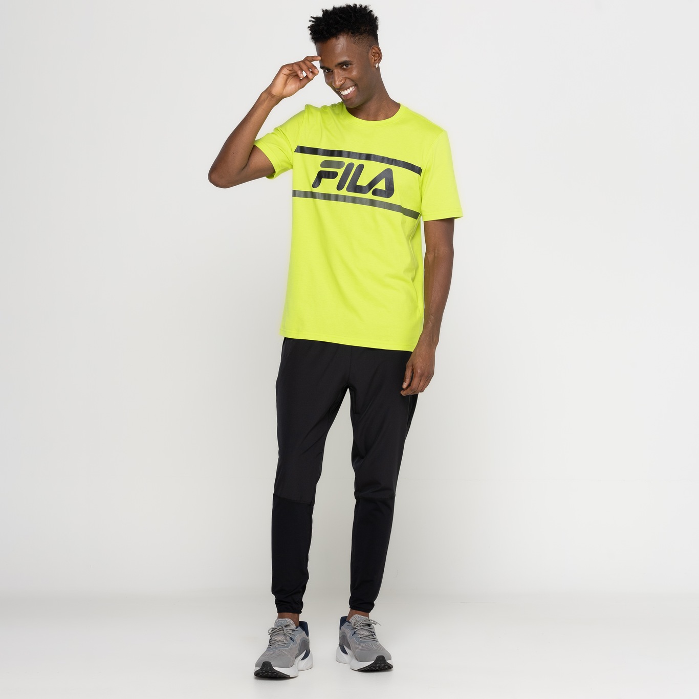 Camiseta Masculina Fila Manga Curta Letter Colors - Foto 4