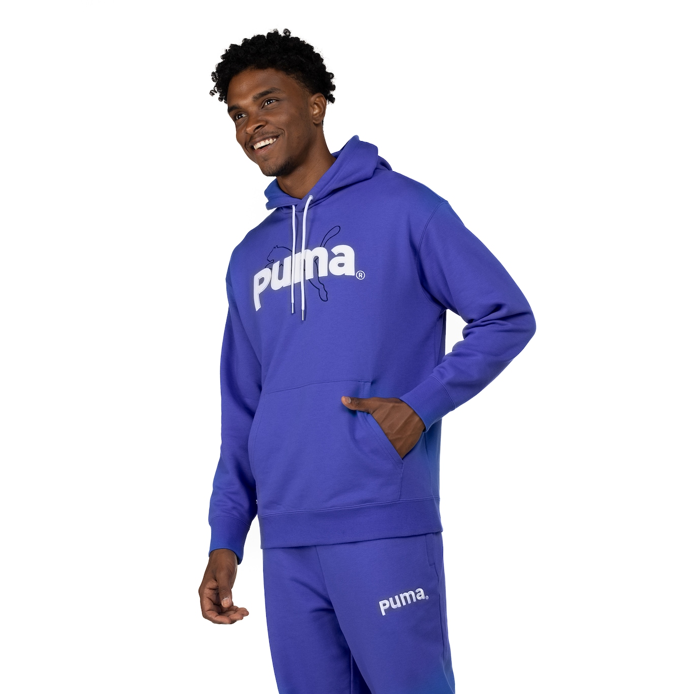 Blusão Masculino Puma com Capuz Team Graphic Hoodie - Foto 5