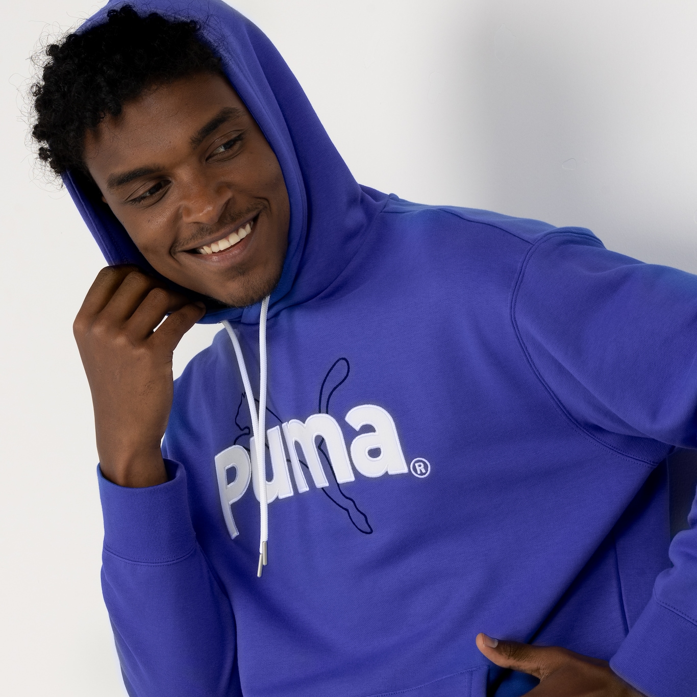 Blusão Masculino Puma com Capuz Team Graphic Hoodie - Foto 6