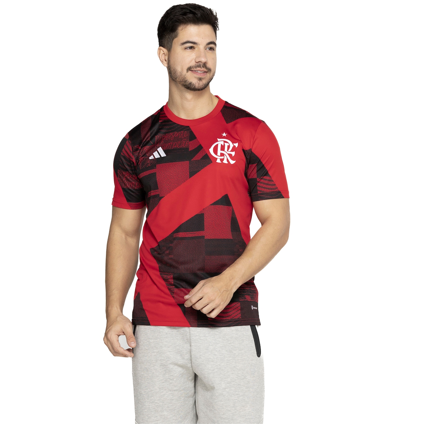 Camisa Pré-Jogo do Flamengo 23 adidas - Masculina - Video 1