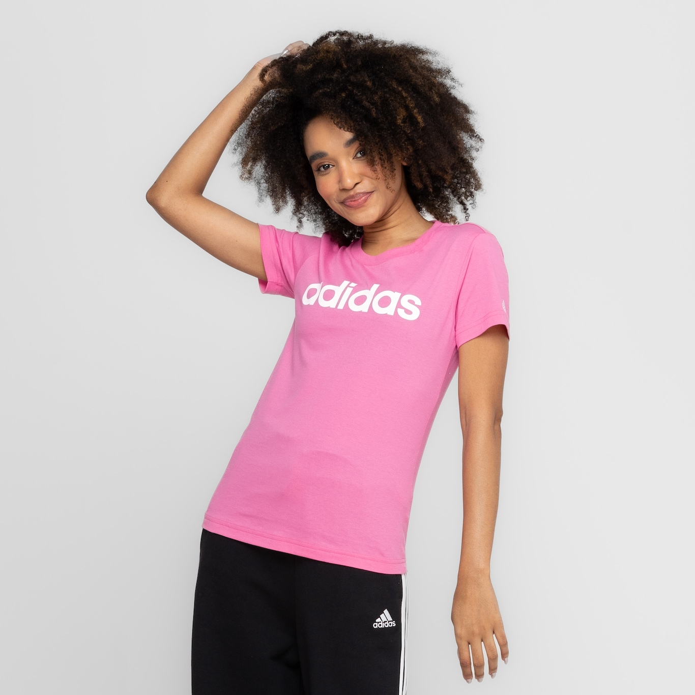 Camiseta feminina 2024 adidas rosa