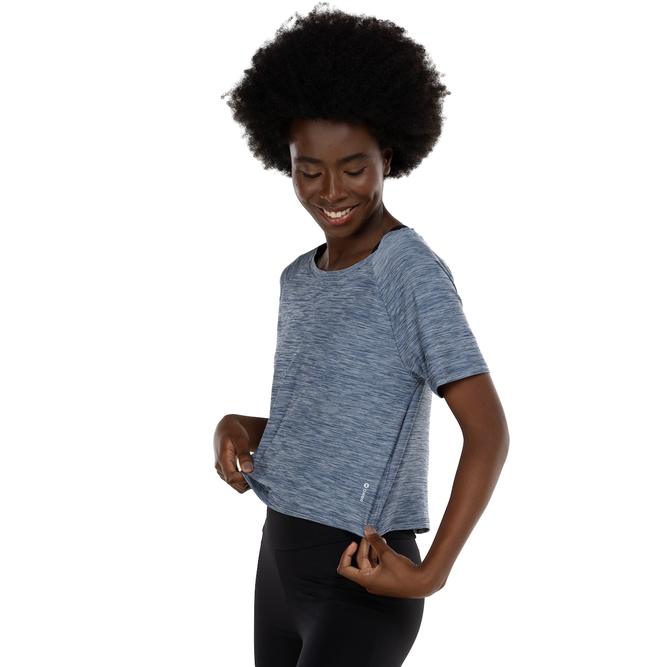 Blusa Cropped Feminina Oxer Duni Cava Raglan - Video 1